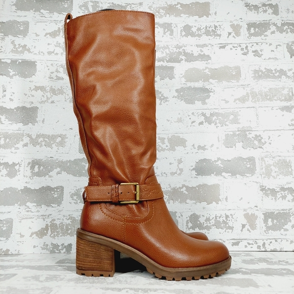 New Zodiac Georgia Womens Faux Leather Riding Knee-High Boots A262 - Picture 4 of 12